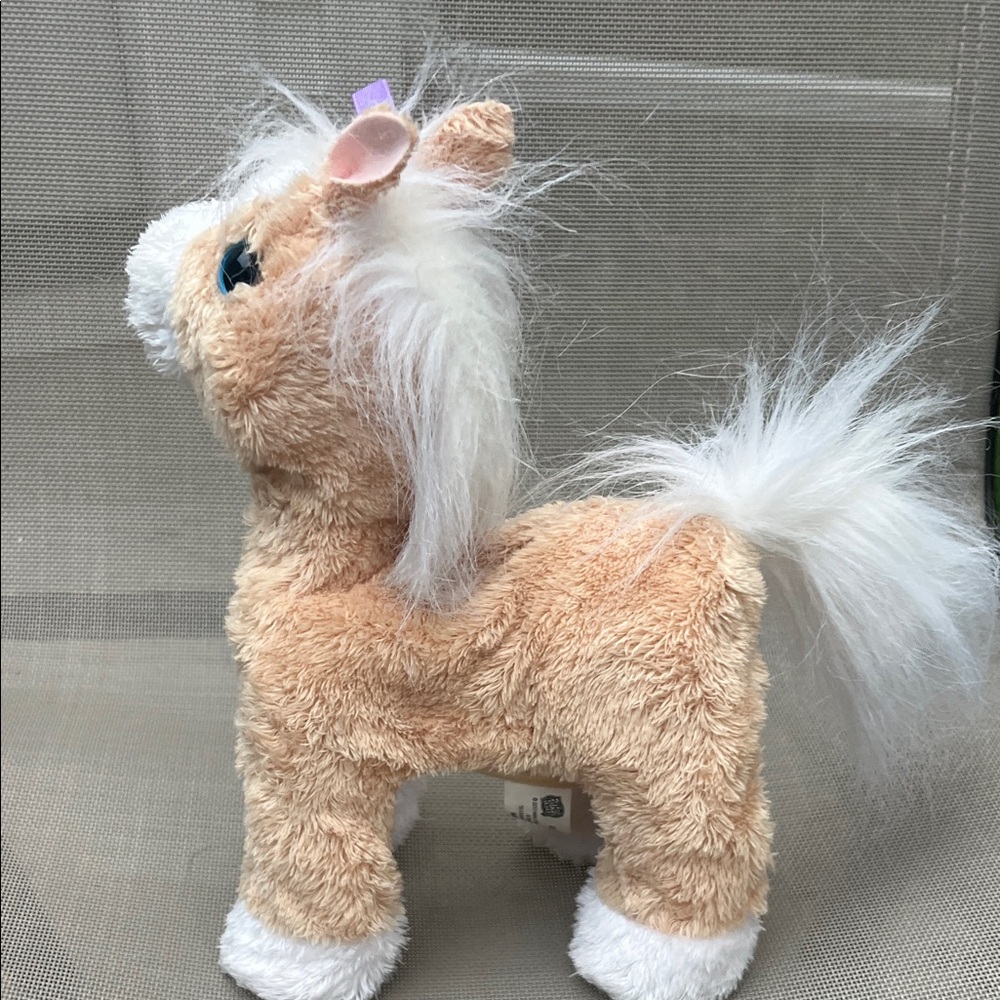 Tan and White Plush Pony - Picture 4 of 6